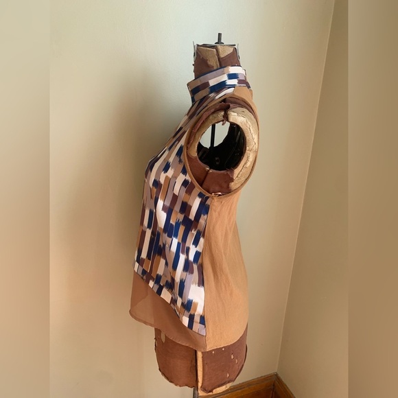 Zara blouse, sleeveless mock turtle neck shirt - Picture 6 of 6